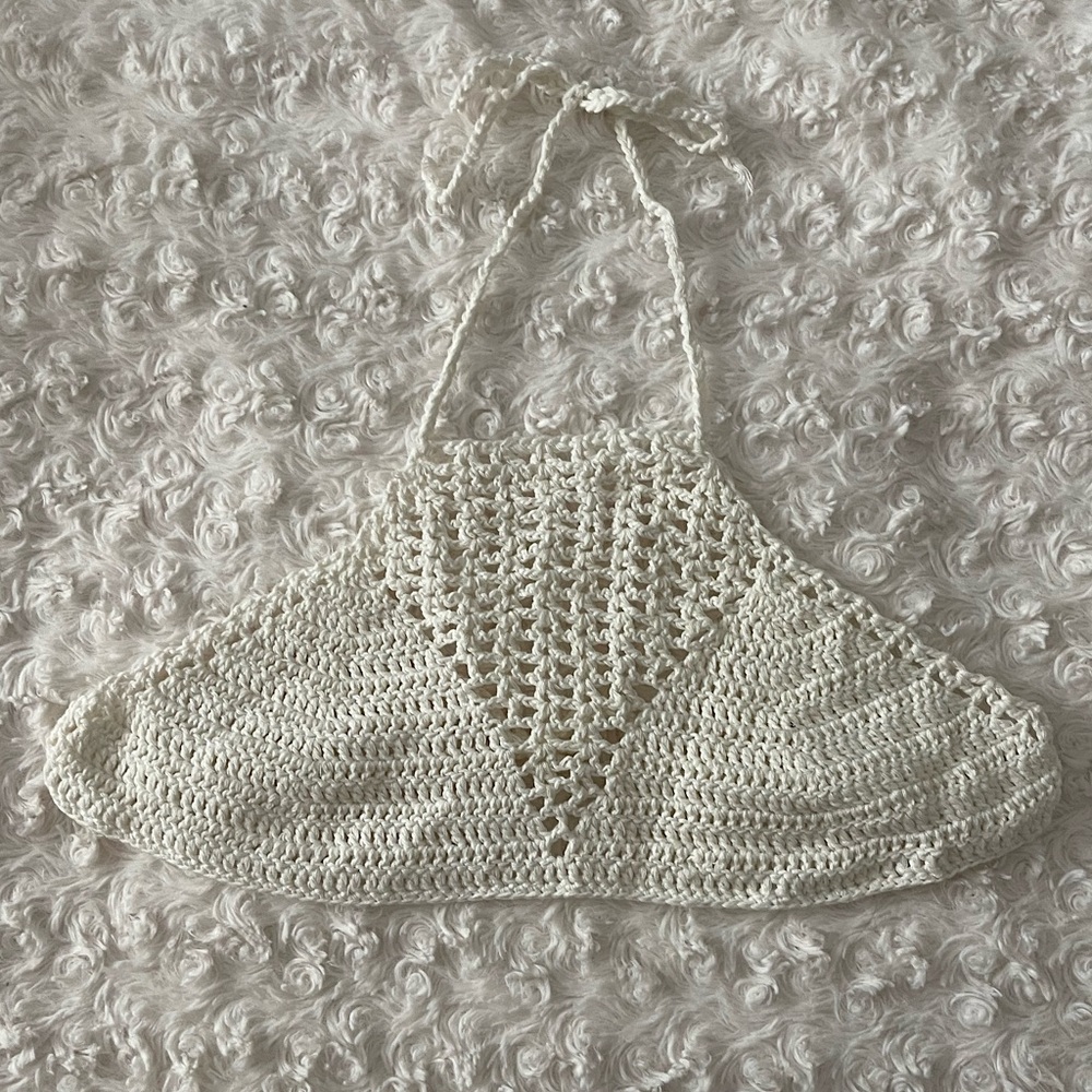 Bohemian Hippie Handmade Crocheted Coachella Bikini Crop Top Sz M